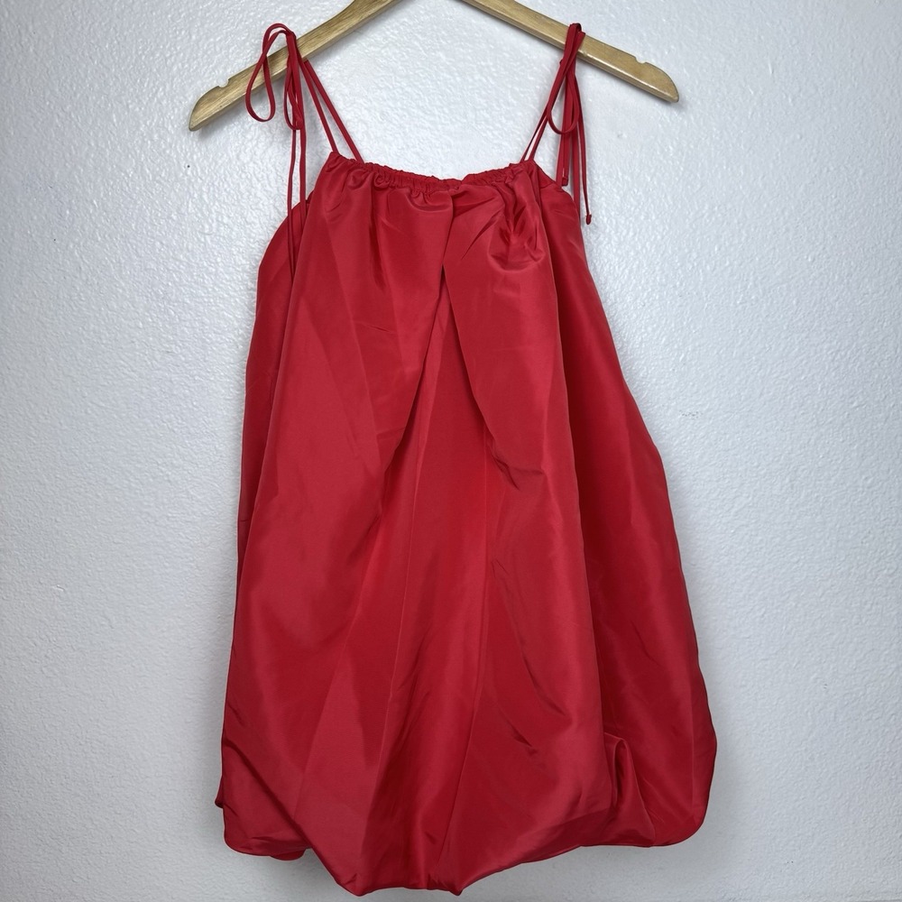 New The Occasion Old Navy Coral Bubble Hem Mini Dress Womens XS Tie Strap Party